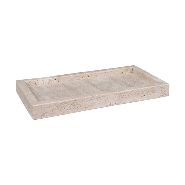 Kamnit dekorativni pladenj 15x30,5 cm Travertine – House Nordic-image-2
