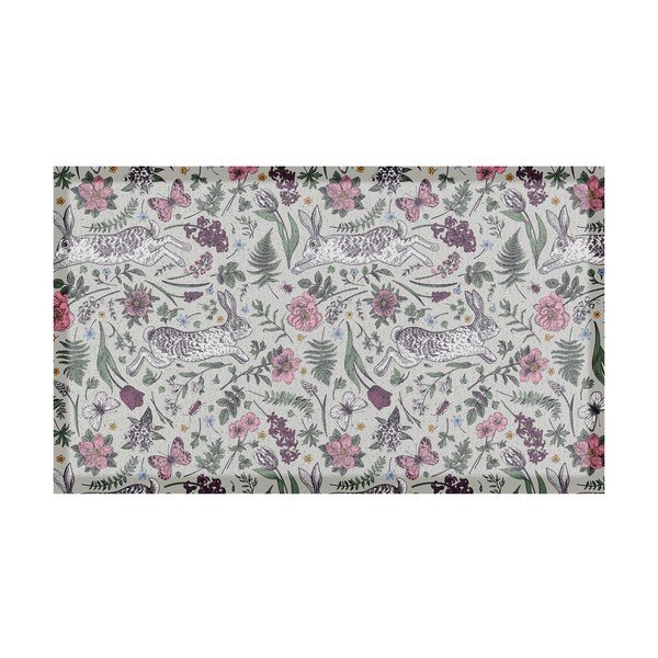 Predpražnik iz PVC-ja 40x70 cm Hare Wildflowers – Artsy Doormats