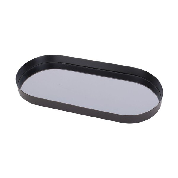 Črn pladenj z ogledalom PT LIVING Oval, širine 18 cm-image-3