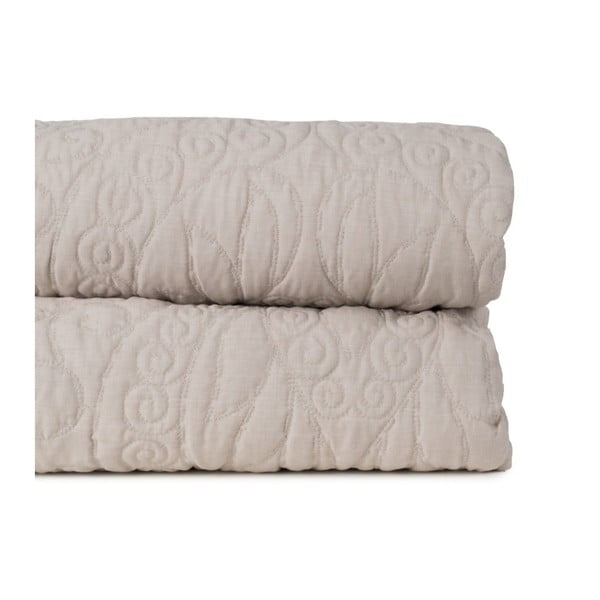 Bež prešito pregrinjalo 180x260 cm – Ixia