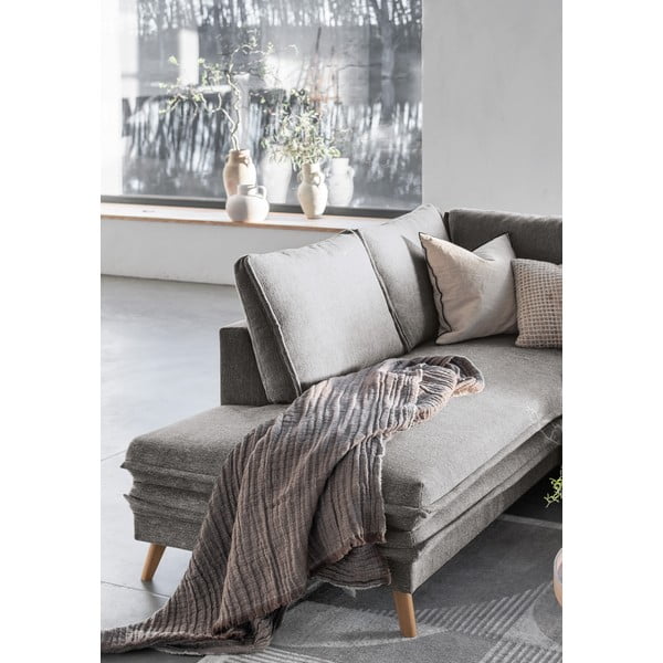 Siva raztegljiva kotna sedežna garnitura (levi kot) Charming Charlie – Miuform-image-4