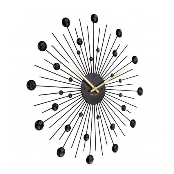 Stenska ura s črnimi kristali Karlsson Sunburst-image-2