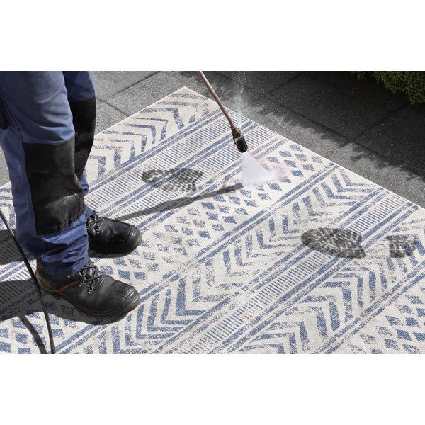 Modro-krem zunanja preproga NORTHRUGS Biri, 200 x 290 cm-image-3