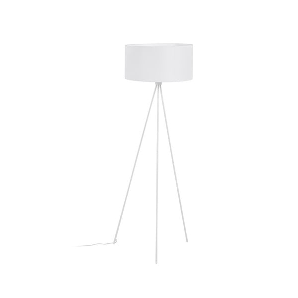 Bela talna svetilka s tekstilnim senčnikom (višina 157 cm) Ikia - Kave Home