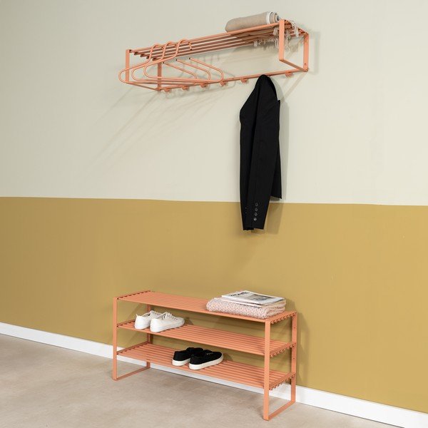 Rožnato-oranžna jeklena omarica za čevlje 100x48,5x29 cm Rex – Spinder Design-image-4
