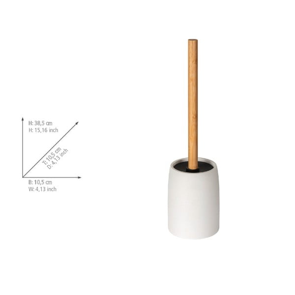 Bela WC ščetka iz poliresina Altavalle – Wenko-image-3