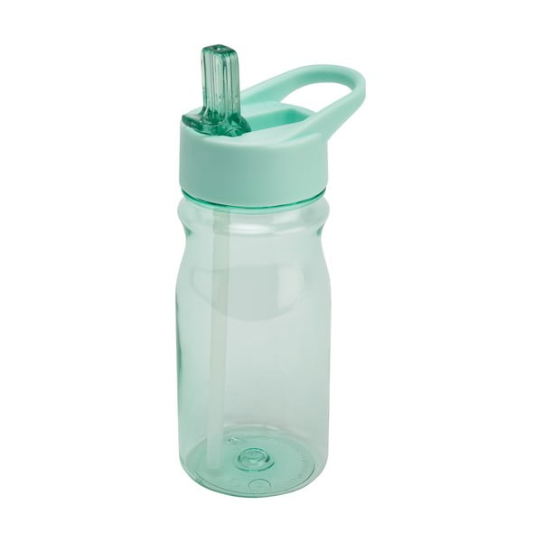 Zeleno-modra steklenica s pokrovom in slamico Addis Bottle Blue Haze, 500 ml