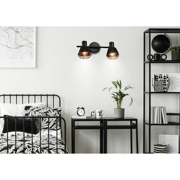 Črna kovinska stenska svetilka Neria - Candellux Lighting-image-1