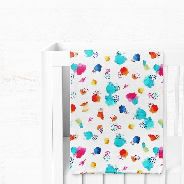 Bela otroška odeja iz muslina 75x100 cm Summer – Mijolnir-image-3