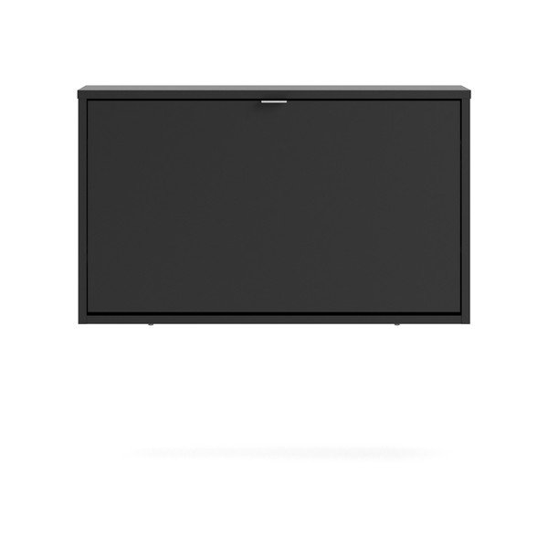 Črna preklopna stenska omarica za čevlje Shoes – Tvilum-image-2