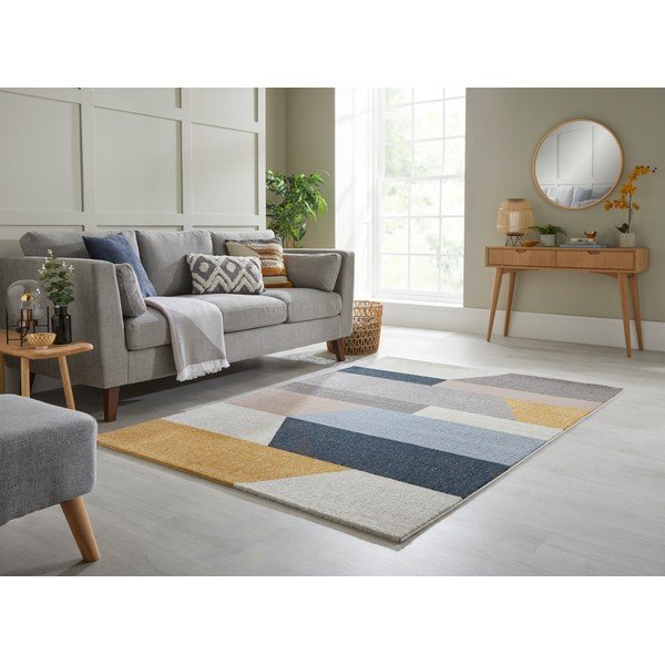 Siva in rumena preproga Flair Rugs Barrio, 120 x 170 cm-image-1