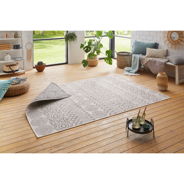 Sivo-bela zunanja preproga Ragami Circle, 80 x 150-image-3