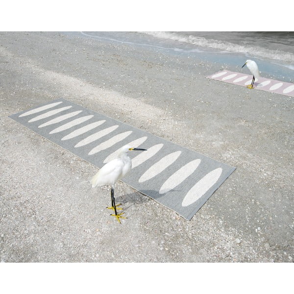 Siv zunanji in notranji tekač 70x150 cm Ella Warm Grey – Pappelina-image-3