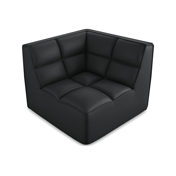 Črn modul za sedežno garnituro iz umetnega usnja Kalai – Makamii-image-1