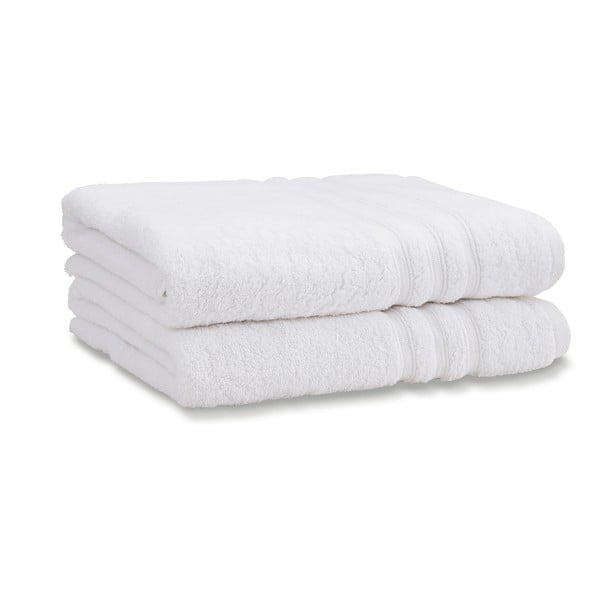 Bele frotirne bombažne brisače v kompletu 2 ks 90x140 cm Zero Twist – Catherine Lansfield