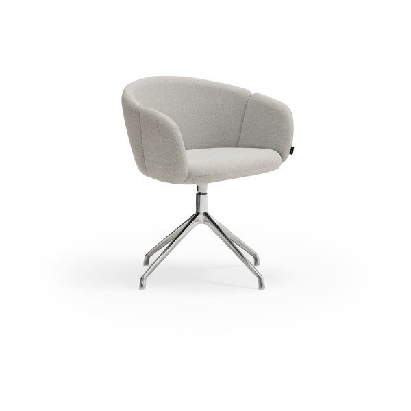 Svetlo siv oblazinjen jedilni stol z nasloni za roke Add – Teulat