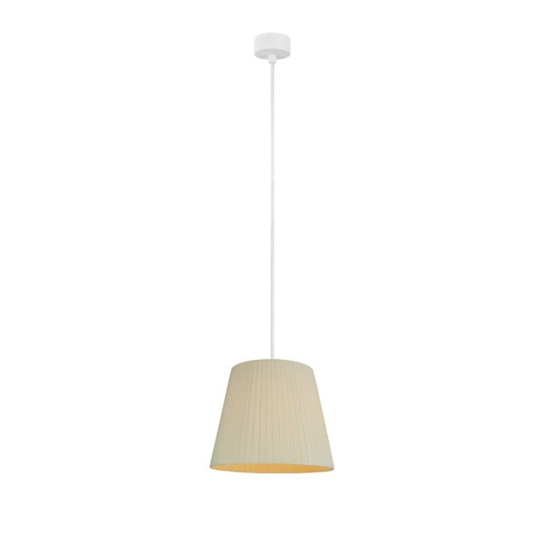 Kremna stropna svetilka z belim kablom Sotto Luce Kami, ∅ 24 cm