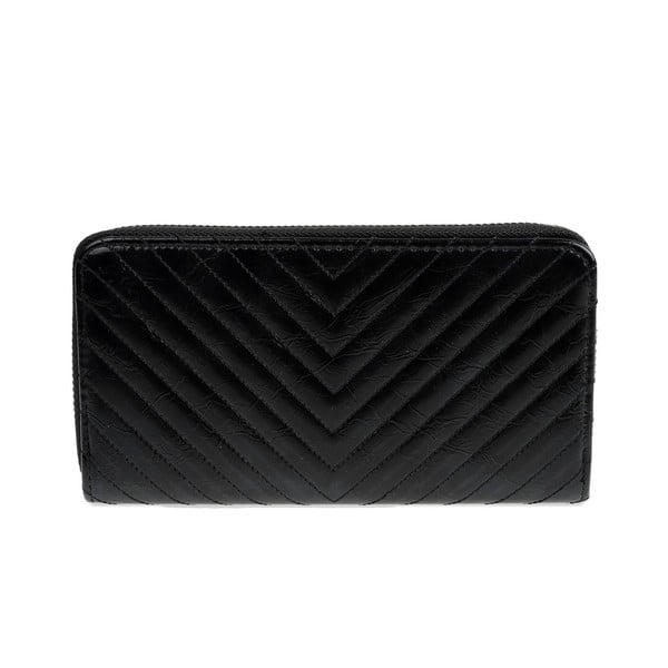 Črna usnjena denarnica Carla Ferreri