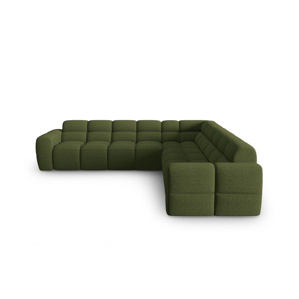 Zelena kotna sedežna garnitura Lisa – Micadoni Home-image-2