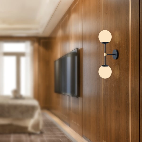 Črna stenska svetilka Squid Lighting Kruva, dolžina 58 cm-image-3