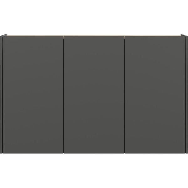 Antracitno siva stenska omarica v hrastovem dekorju 138x87x25 cm Libbiano – Germania-image-2