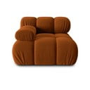 Oranžna žametna modularna sedežna garnitura (levi kot) Bellis – Micadoni Home
