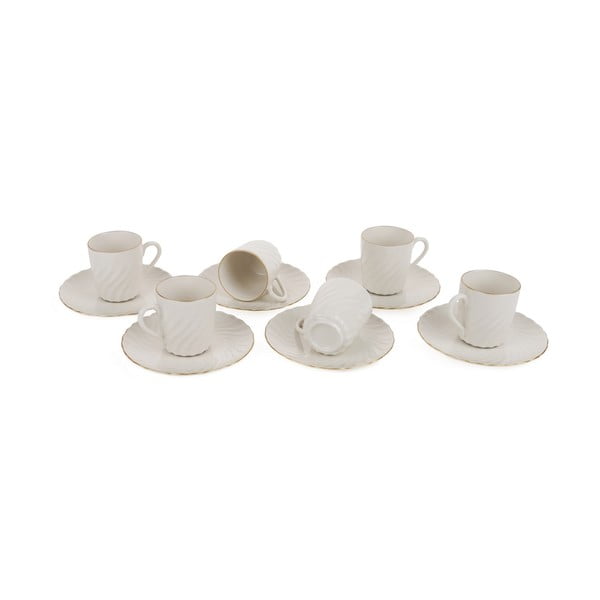 Komplet 6 porcelanskih skodelic s podstavkom Agathon, 50 ml