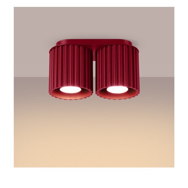 Bordo rdeče kovinsko točkovno svetilo 10x21 cm Zora – Sollux-image-3