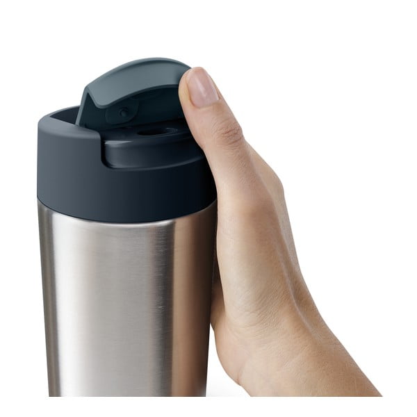 Temno moder/srebrn lonček to go 450 ml Sipp – Joseph Joseph-image-2