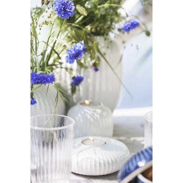 Beli porcelanast svečnik za čajno svečko Kähler Design Hammershoi, ⌀ 13 cm-image-1
