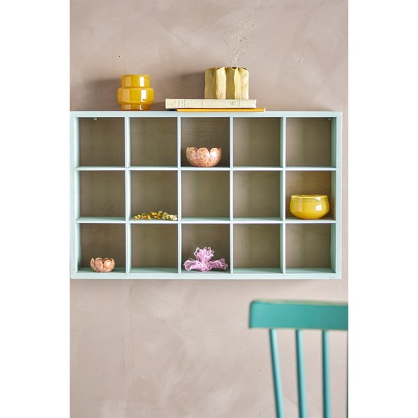 Svetlo zelena večnivojska polica iz masivne jelke 67 cm Preston – Bloomingville-image-1