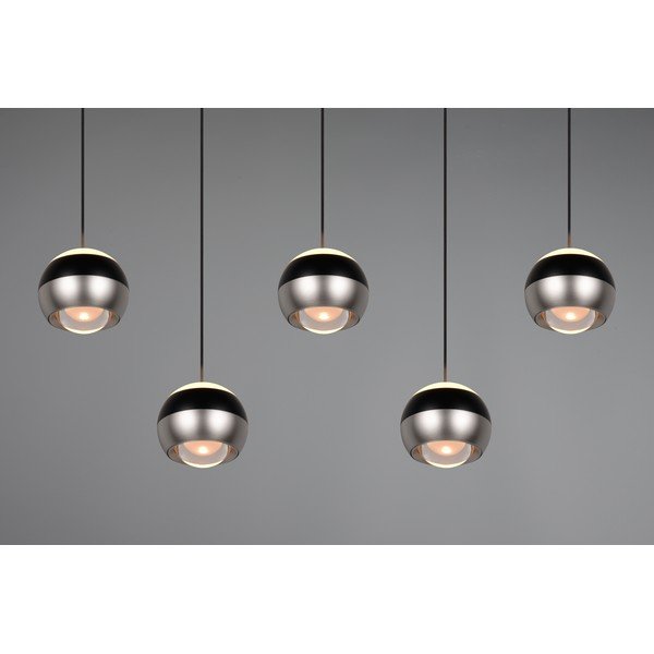 Črno-srebrna LED viseča svetilka Orbit – Trio Select-image-2