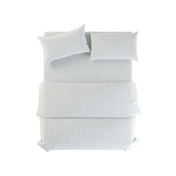 Bela lanena posteljnina za zakonsko posteljo 200x200 cm Blanco – Native Natural