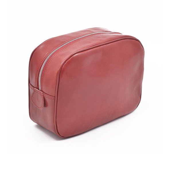 Usnjena kozmetična torbica Ferruccio Laconi Red-image-2