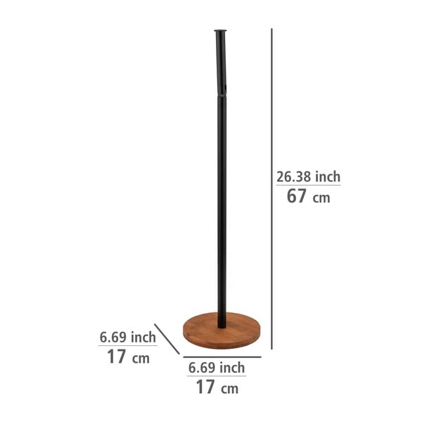 Črno-rjavo jekleno stojalo za WC papir Serro – Wenko-image-4