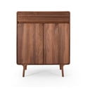 Rjava komoda iz masivnega oreha 90x110x45 cm Fawn – Gazzda