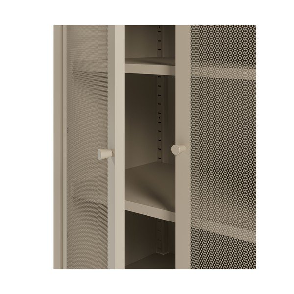 Kremno bela kovinska omarica 70x100x40 cm Fayna – Marckeric-image-4