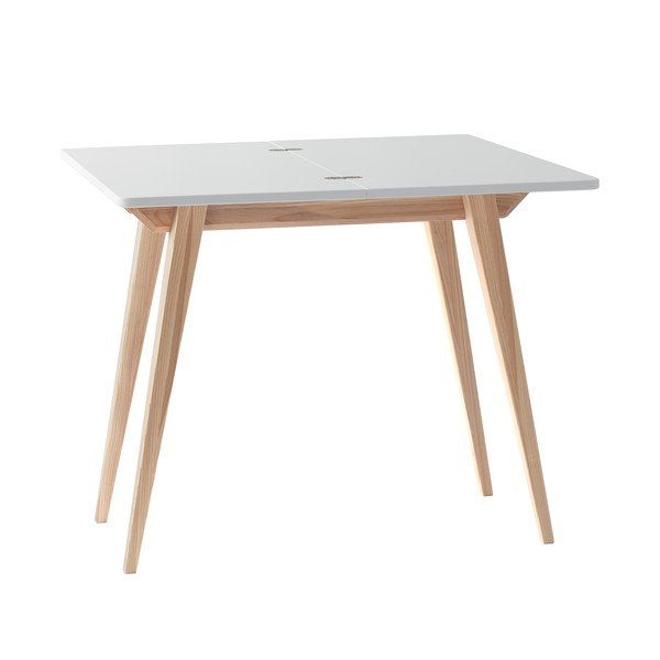 Raztegljiva jedilna miza z dodatno ploščo z belo mizno ploščo 90x45 cm Envelope – Ragaba-image-3