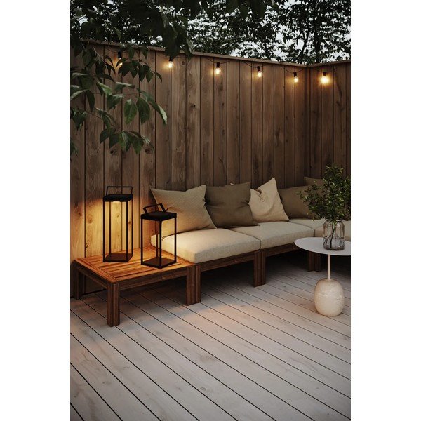 Črna zunanja solarna LED lanterna s polnjenjem na USB (višina 53 cm) Pure – Markslöjd-image-2