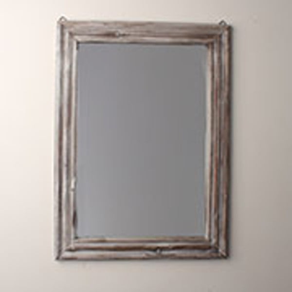 Ogledalo v sivem lesenem okvirju Dakls, višina 56 cm