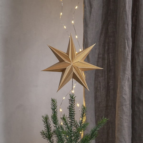 Božična svetlobna zvezda za jelko v zlati barvi Isa - Star Trading