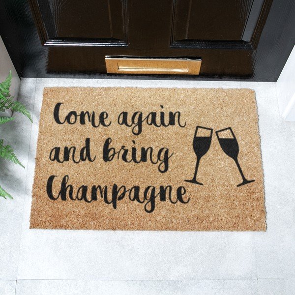 Predpražnik iz kokosovih vlaken 40x60 cm Bring Champagne – Artsy Doormats-image-2