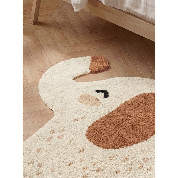 Rjava/kremno bela pralna/ročno tkana bombažna otroška preproga 95x120 cm Snuggle Emmi – Hanse Home-image-2