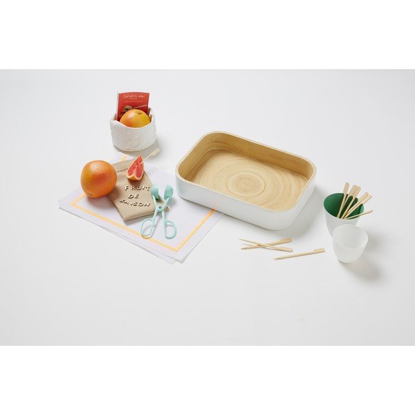 Bambusov pladenj Bamboo White, 31x22 cm-image-1