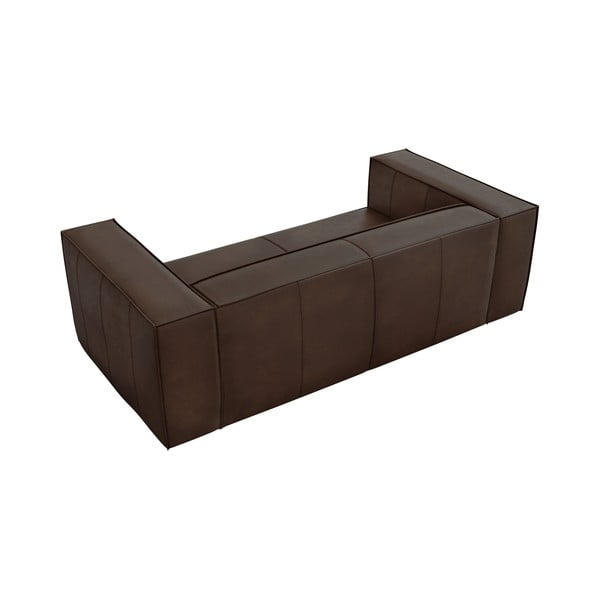Temno rjava usnjena zofa 212 cm Madame - Windsor & Co Sofas-image-4