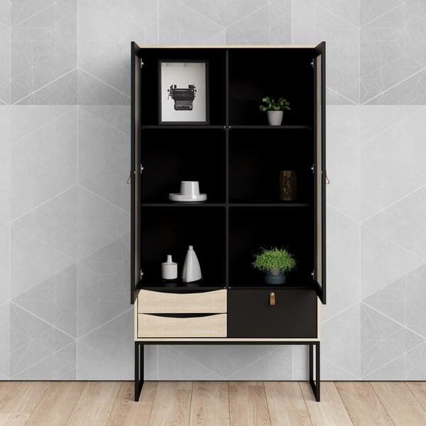 Črna vitrina Tvilum Stubbe-image-4