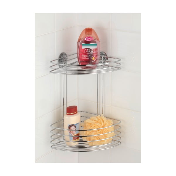 Dvonivojska kotna polica Wenko Turbo-Loc, 20 x 26,5 cm-image-2