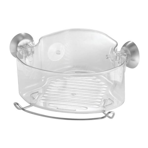 Prozorna vogalna samonosilna košara iDesign Soap Shower