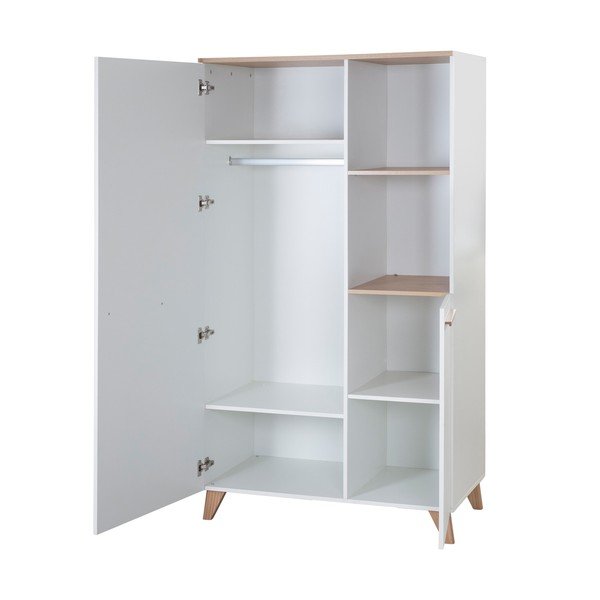 Bela otroška garderobna omara v hrastovem dekorju 52x180x180 cm Léon – Roba-image-4
