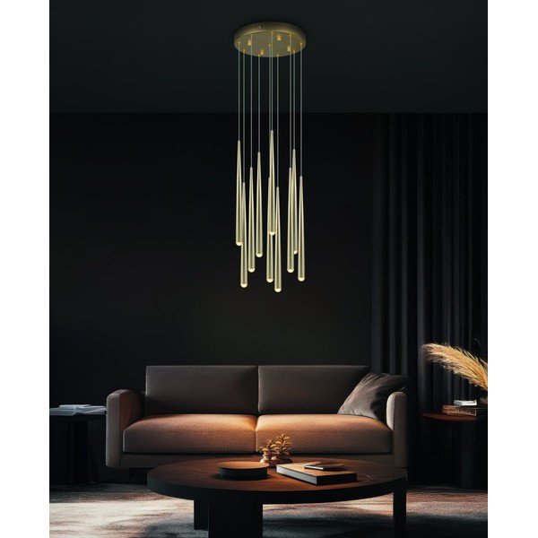 LED viseča svetilka v zlati barvi ø 30 cm Cala – Trio Select-image-1